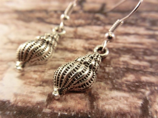 Preview: Muschel Ohrringe Vintage Optik Strand Schnecke